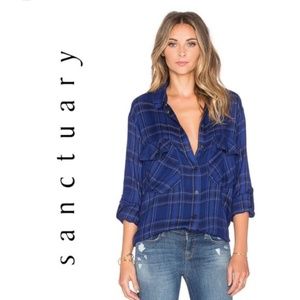 Sanctuary Boyfriend Plaid Shirt